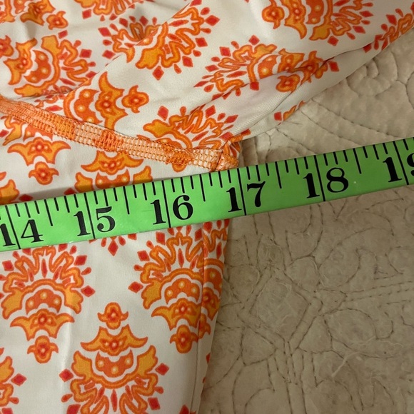 Cabana Life Bondi Beach Zipper Long Sleeve Orange/White Thumb Hole, Small - Picture 8 of 9